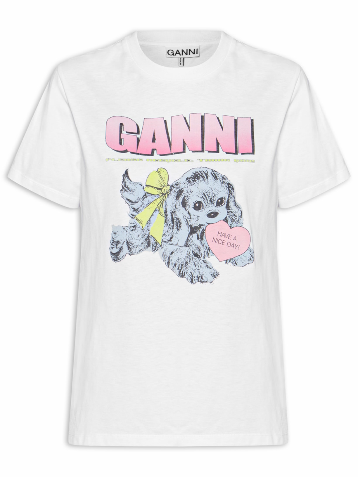 Camiseta Feminina Basic Cotton Jersey Neon Puppy - Branco