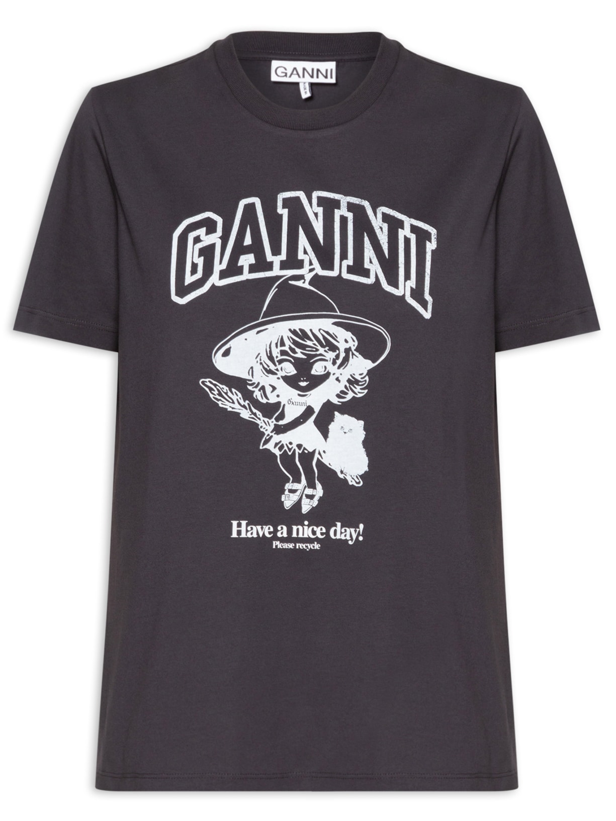 Camiseta Feminina Basic Cotton Witch Relaxed - Cinza