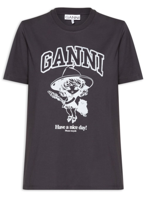 Camiseta Feminina Basic Cotton Witch Relaxed - Cinza