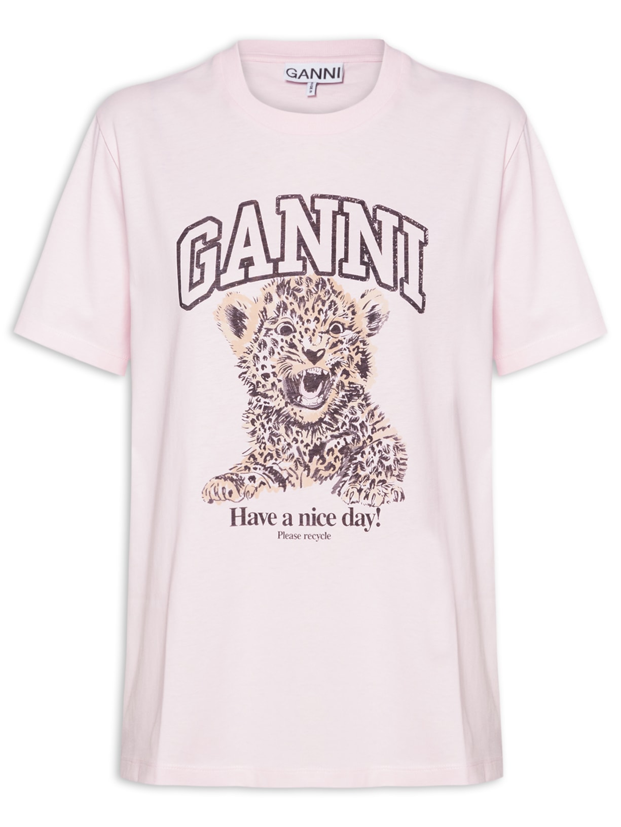 Camiseta Feminina Basic Jersey Leopard Relaxed - Rosa