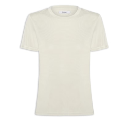 Camiseta Feminina Básica Alongada - Bege