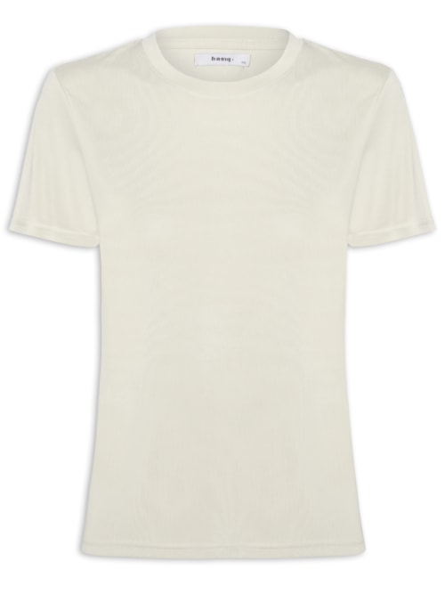 Camiseta Feminina Básica Alongada - Bege