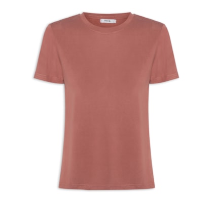 Camiseta Feminina Básica Alongada - Vermelho