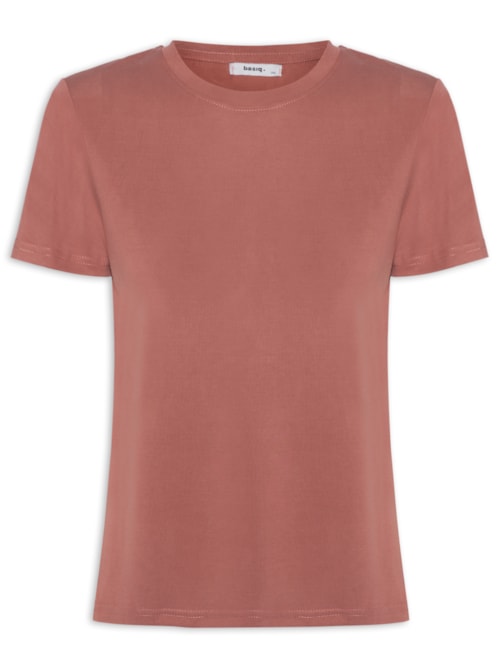 Camiseta Feminina Básica Alongada - Vermelho