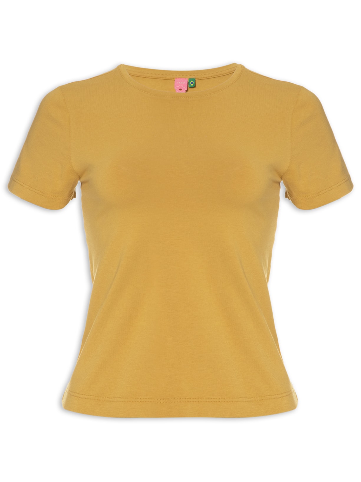 Camiseta Feminina Básica - Amarelo