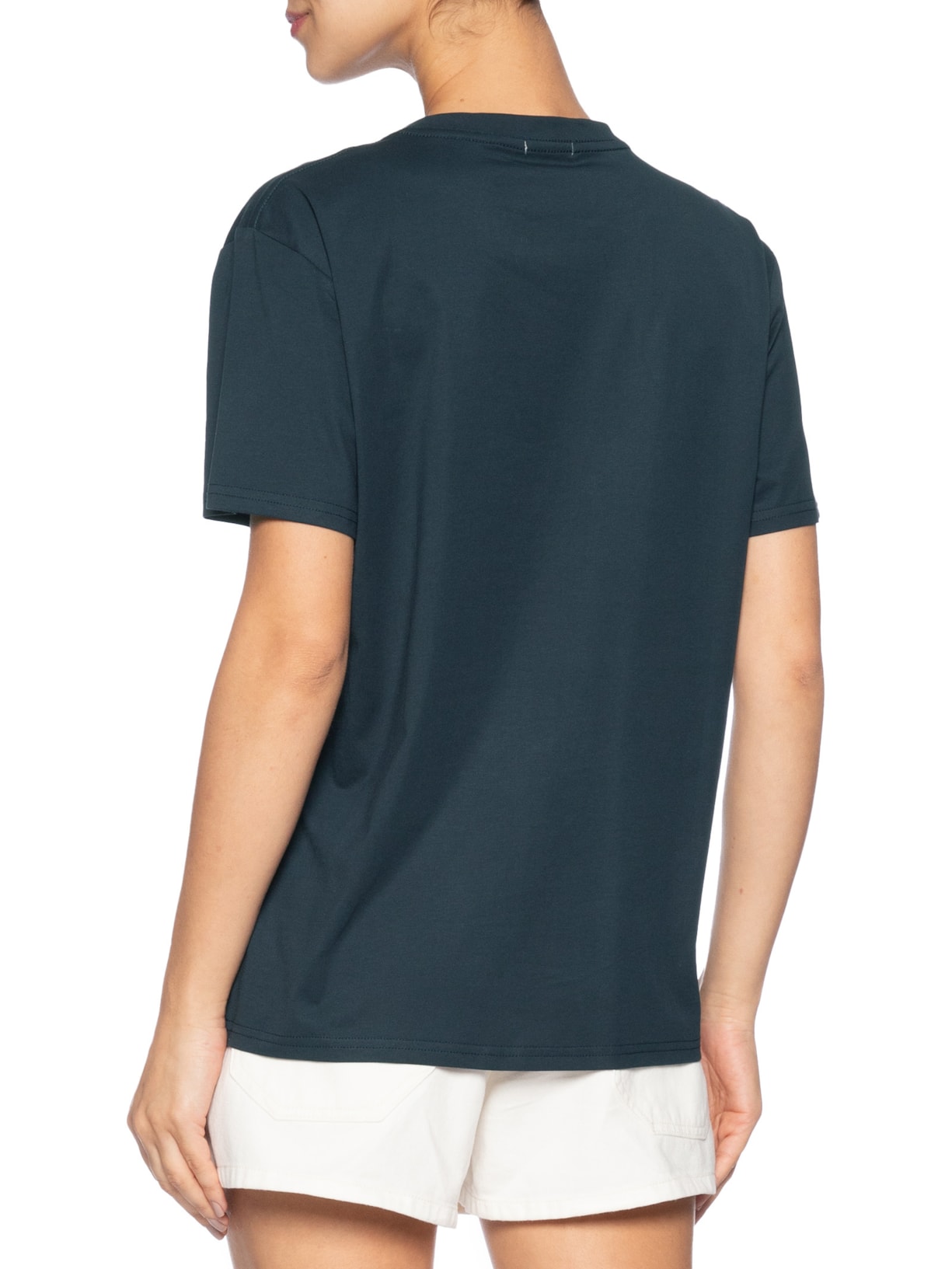 Camiseta Feminina Básica Azul Basiq