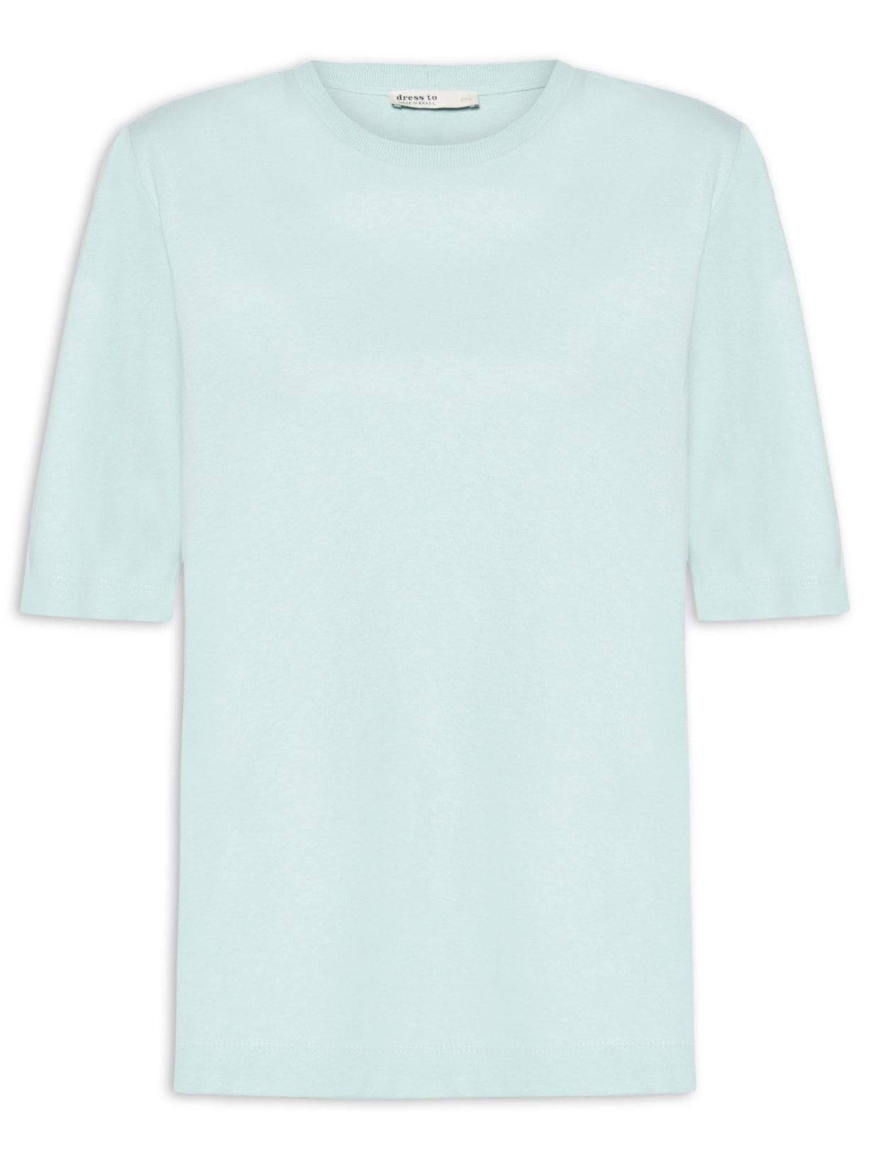 Camiseta Feminina Básica Com Ombreira Verde Dress To