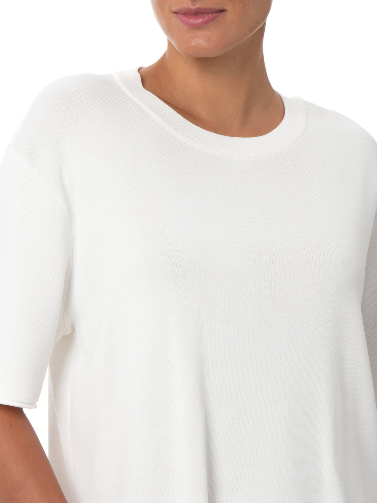 Camiseta Feminina Básica De Tricot Branco Animale Jeans
