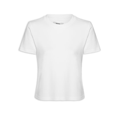 Camiseta Feminina Básica Em Malha - Branco