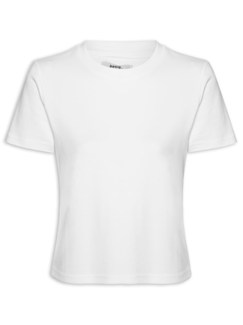 Camiseta Feminina Básica Em Malha - Branco