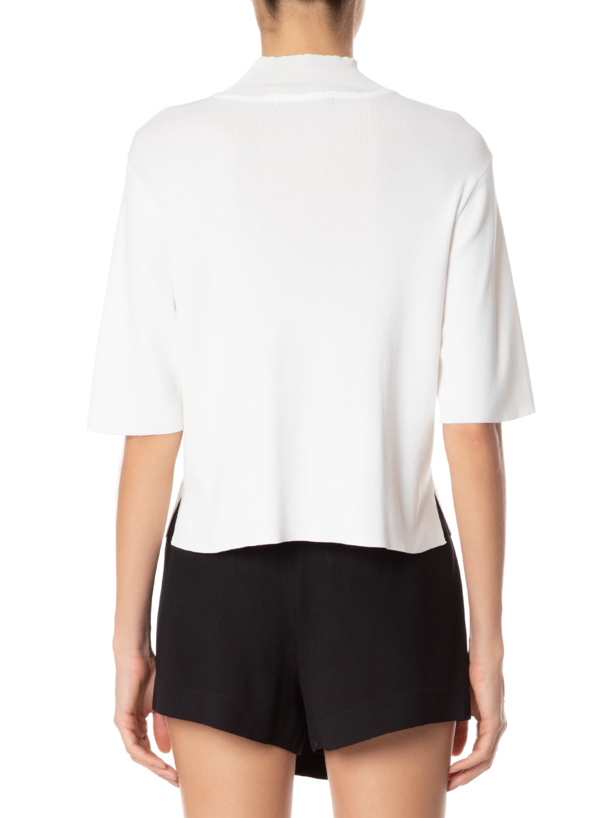 Camiseta Feminina Básica Gola Alta Basic Off White Animale