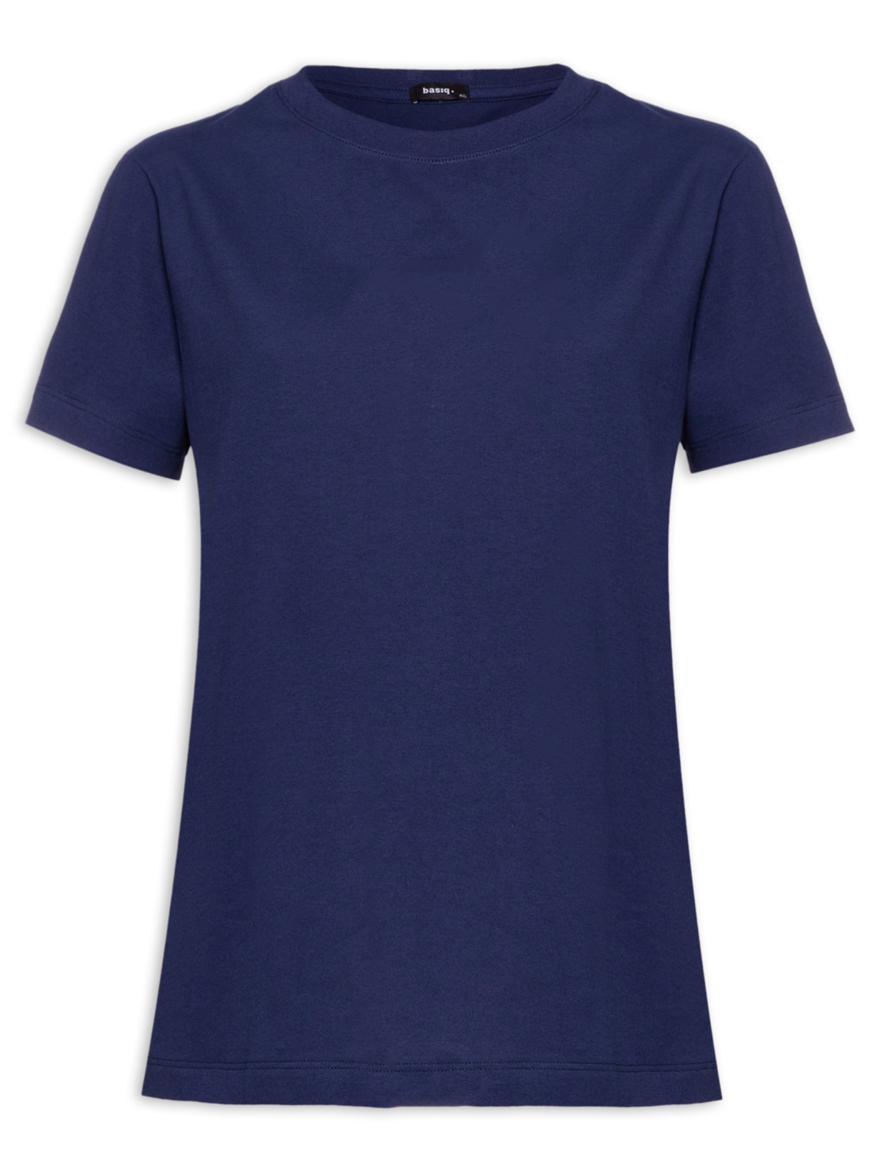 Camiseta Feminina Básica Gola Redonda - Azul