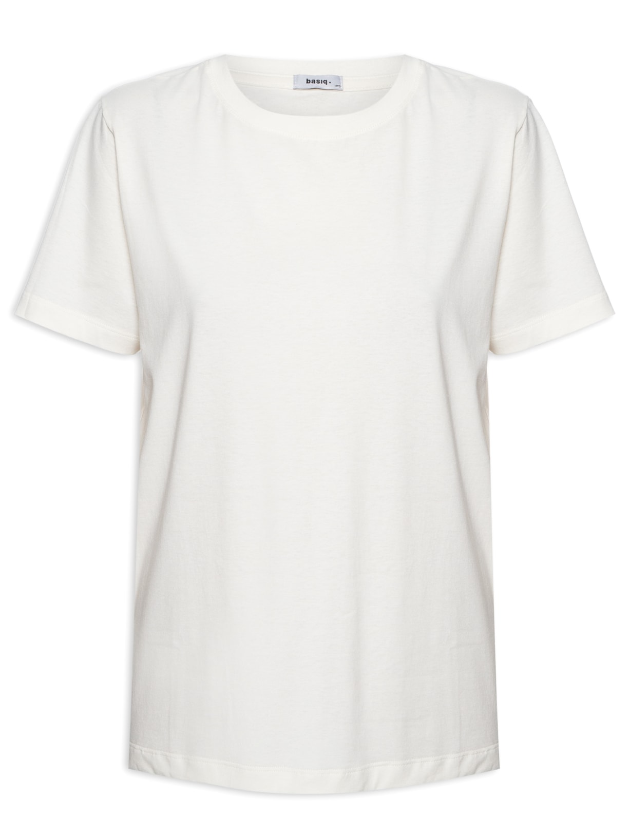 Camiseta Feminina Básica Gola Redonda - Off White