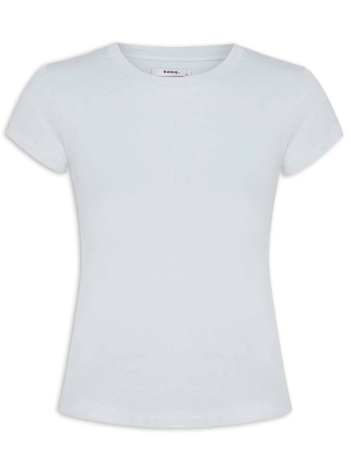 Camiseta Feminina Básica Justa - Azul