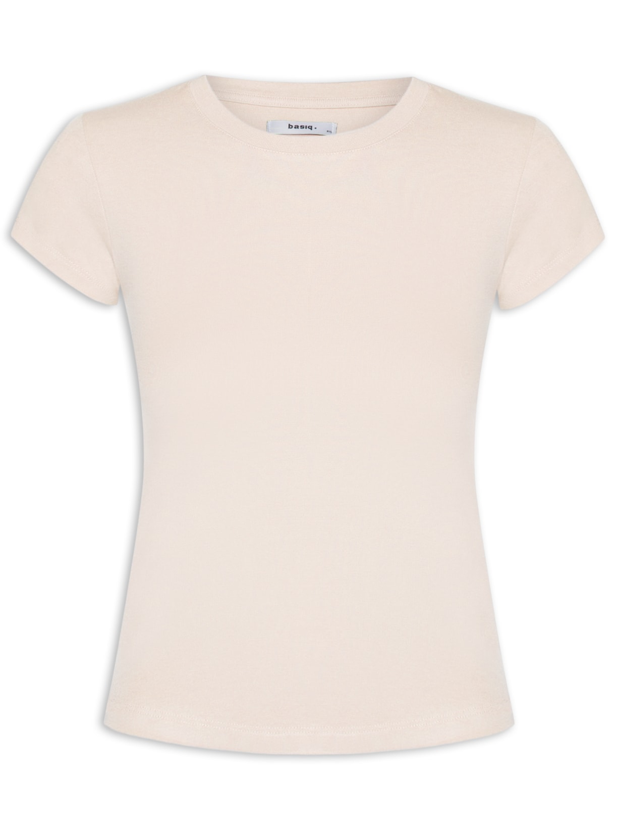 Camiseta Feminina Básica Justa - Bege