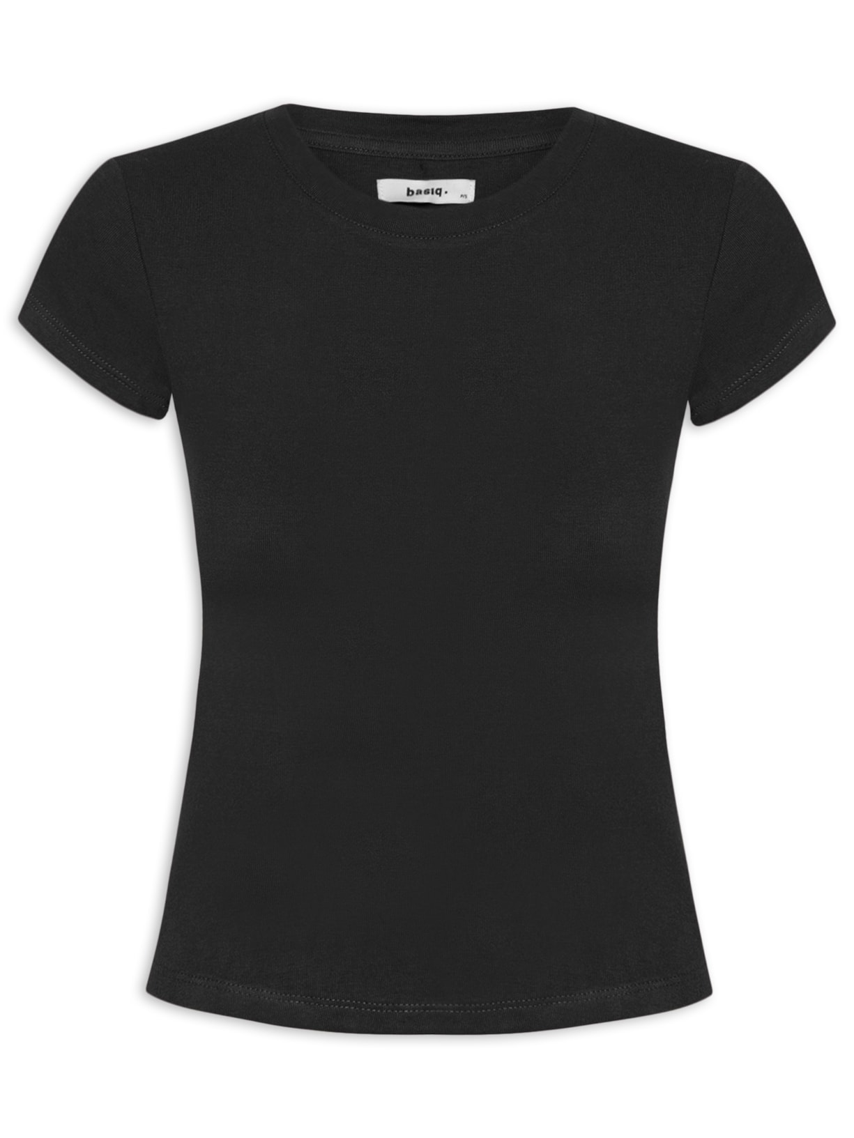 Camiseta Feminina Básica Justa - Preto