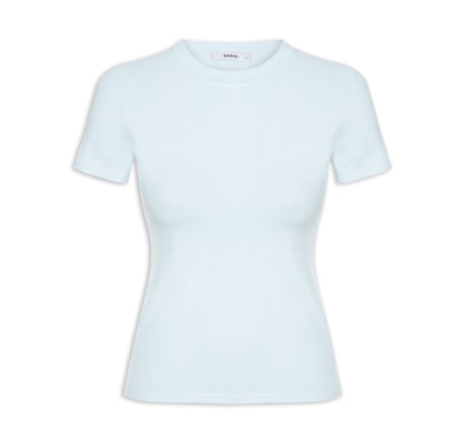 Camiseta Feminina Básica Manga Curta - Azul