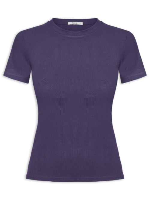 Camiseta Feminina Básica Manga Curta - Azul