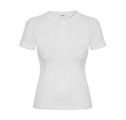 Camiseta Feminina Básica Manga Curta - Branco