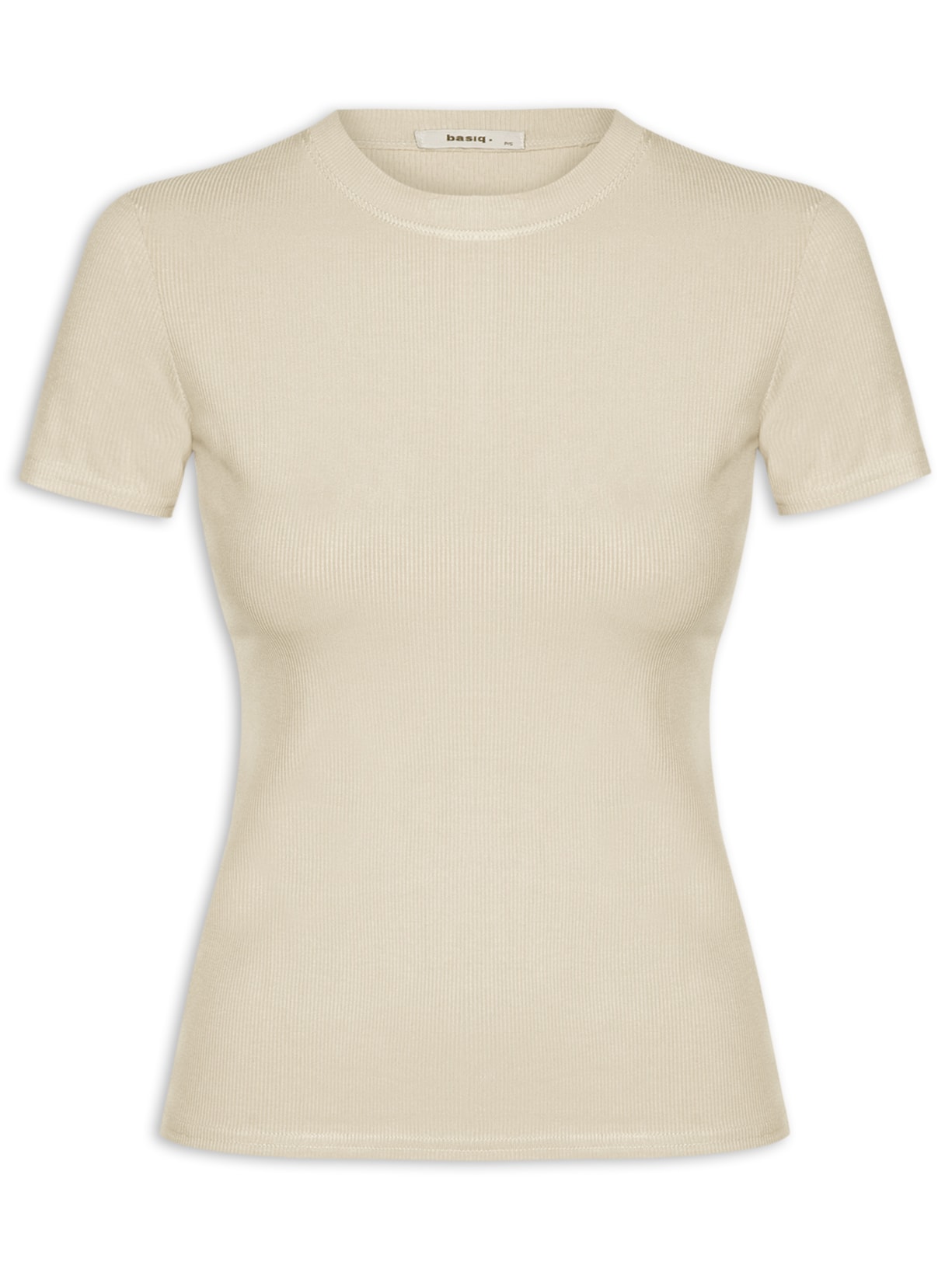 Camiseta Feminina Básica Manga Curta Marrom Basiq