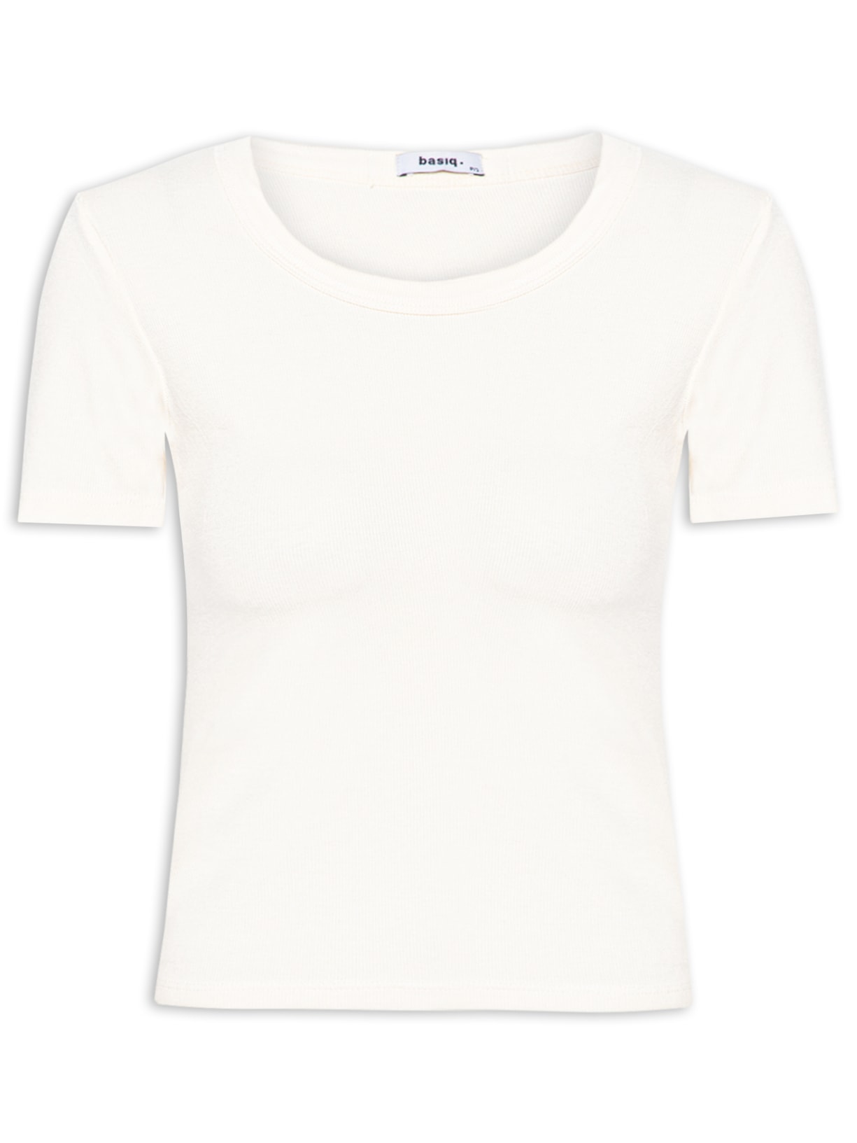 Camiseta Feminina Básica Manga Curta - Off White