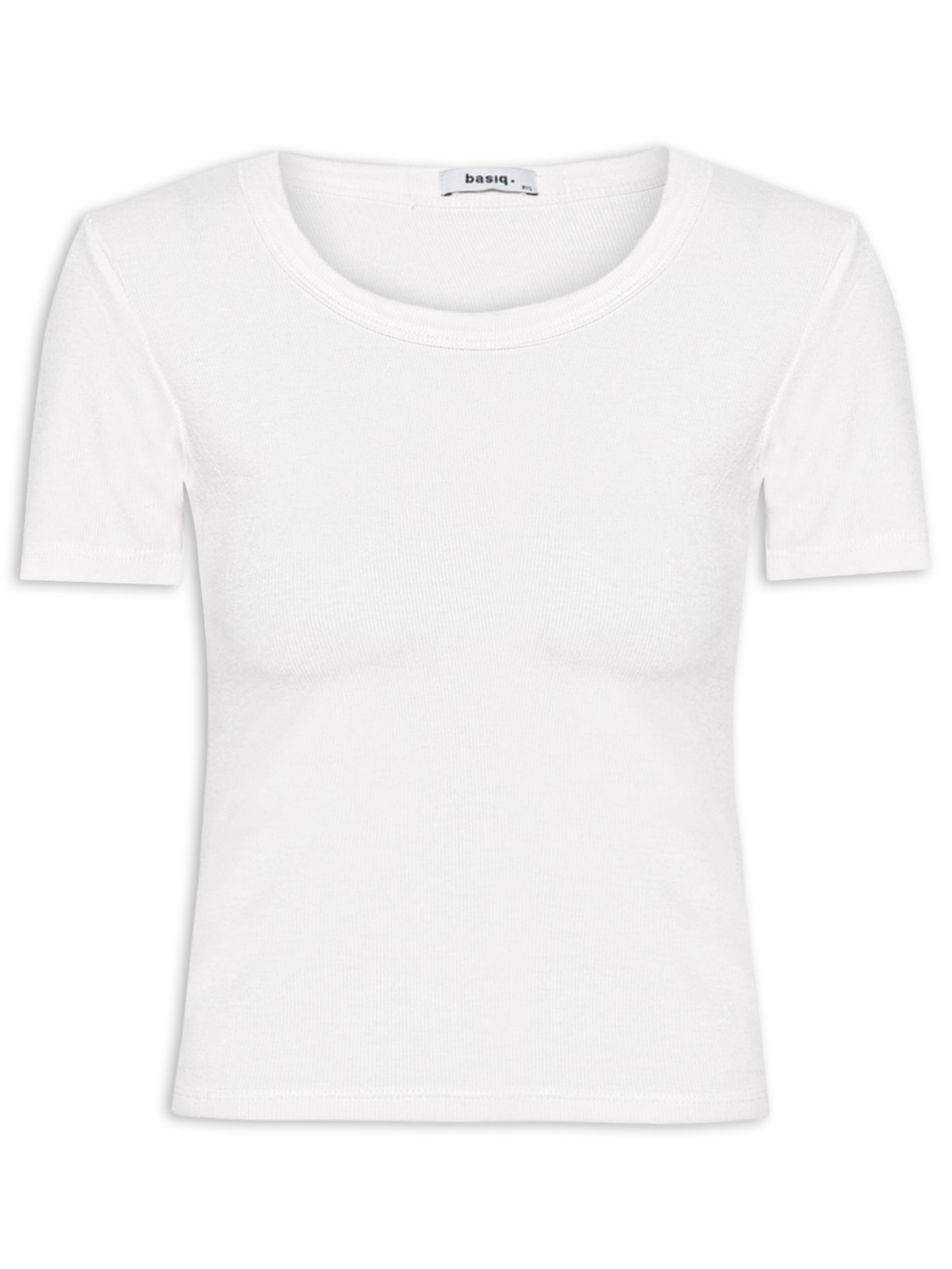 Camiseta Feminina Básica Manga Curta - Off White