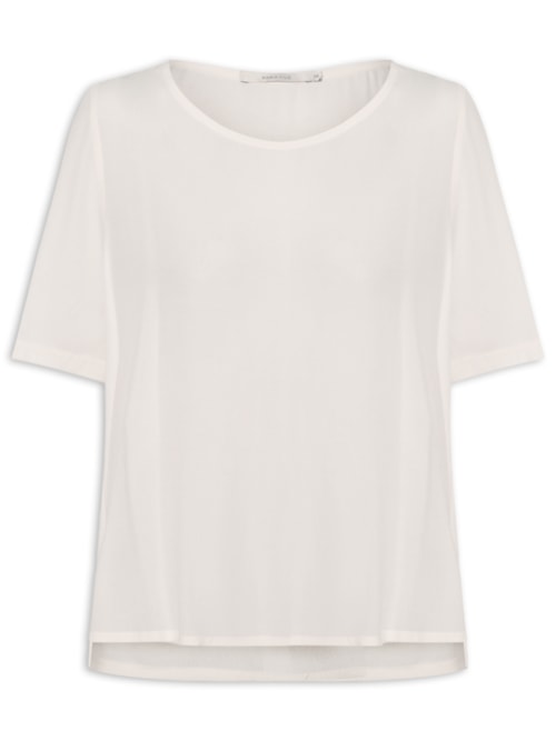 Camiseta Feminina Básica - Off White