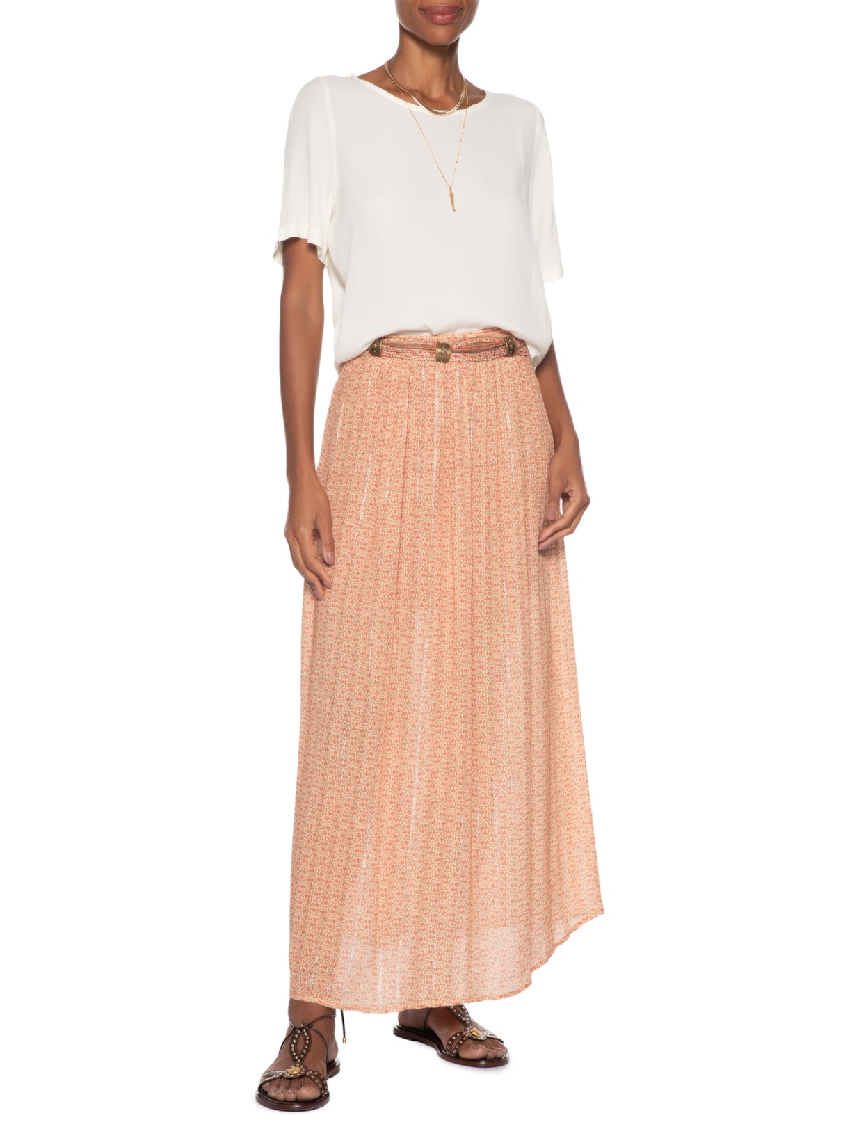 Camiseta Feminina Básica Off White Maria Filó