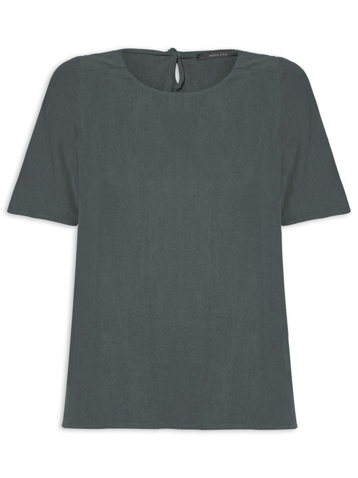 Camiseta Feminina Básica Pala - Cinza