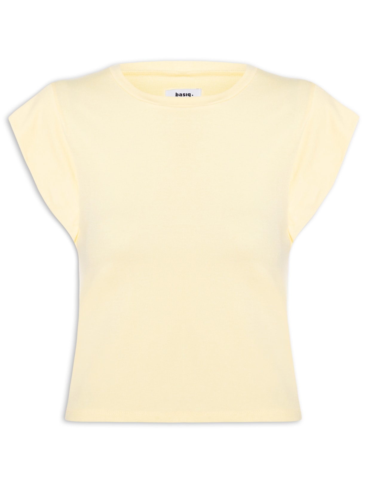 Camiseta Feminina Básica Sem Manga - Amarelo