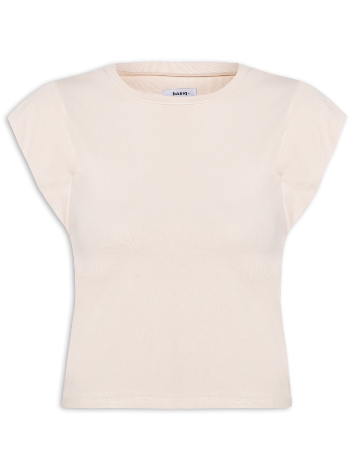 Camiseta Feminina Básica Sem Manga - Bege