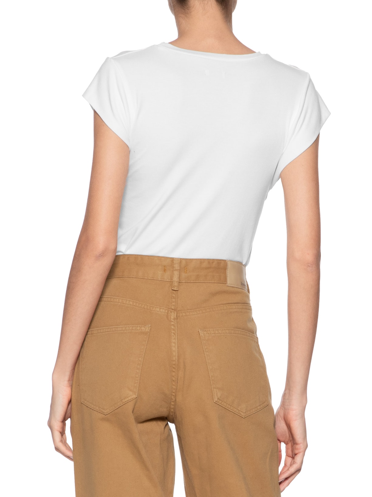 Camiseta Feminina Básica Sem Manga Branco Basiq