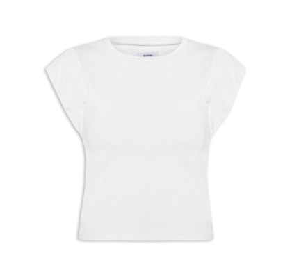 Camiseta Feminina Básica Sem Manga - Branco