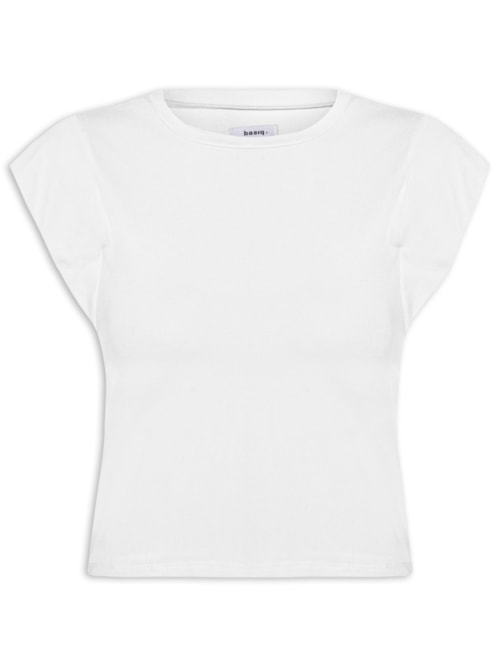 Camiseta Feminina Básica Sem Manga - Branco