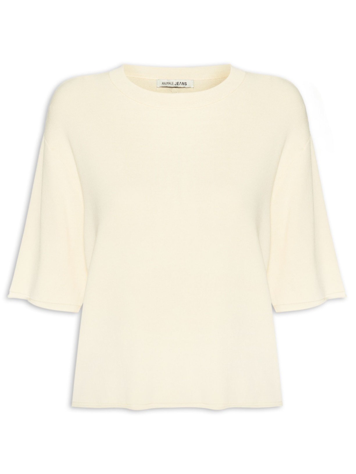 Camiseta Feminina Básica Tricot  – Amarelo Animale Jeans