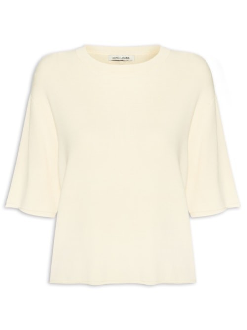 Camiseta Feminina Básica Tricot – Amarelo