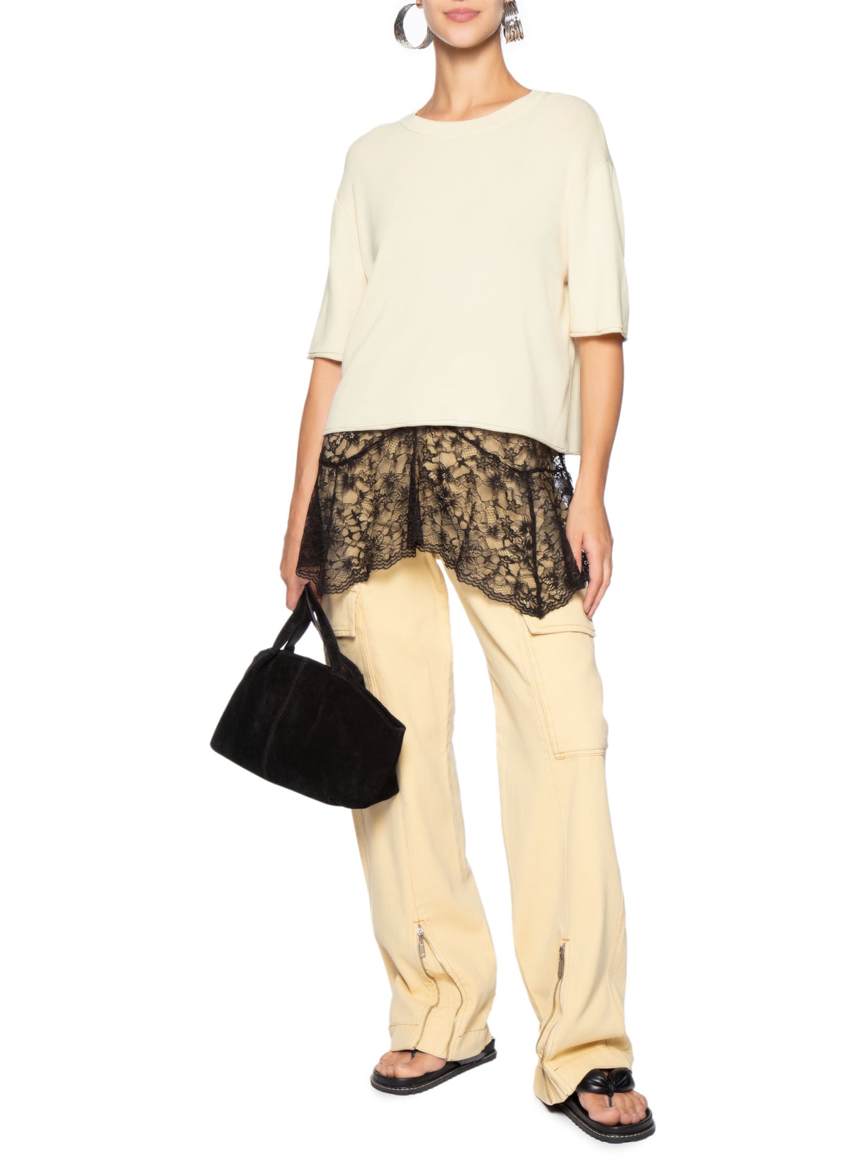 Camiseta Feminina Básica Tricot  – Amarelo Animale Jeans