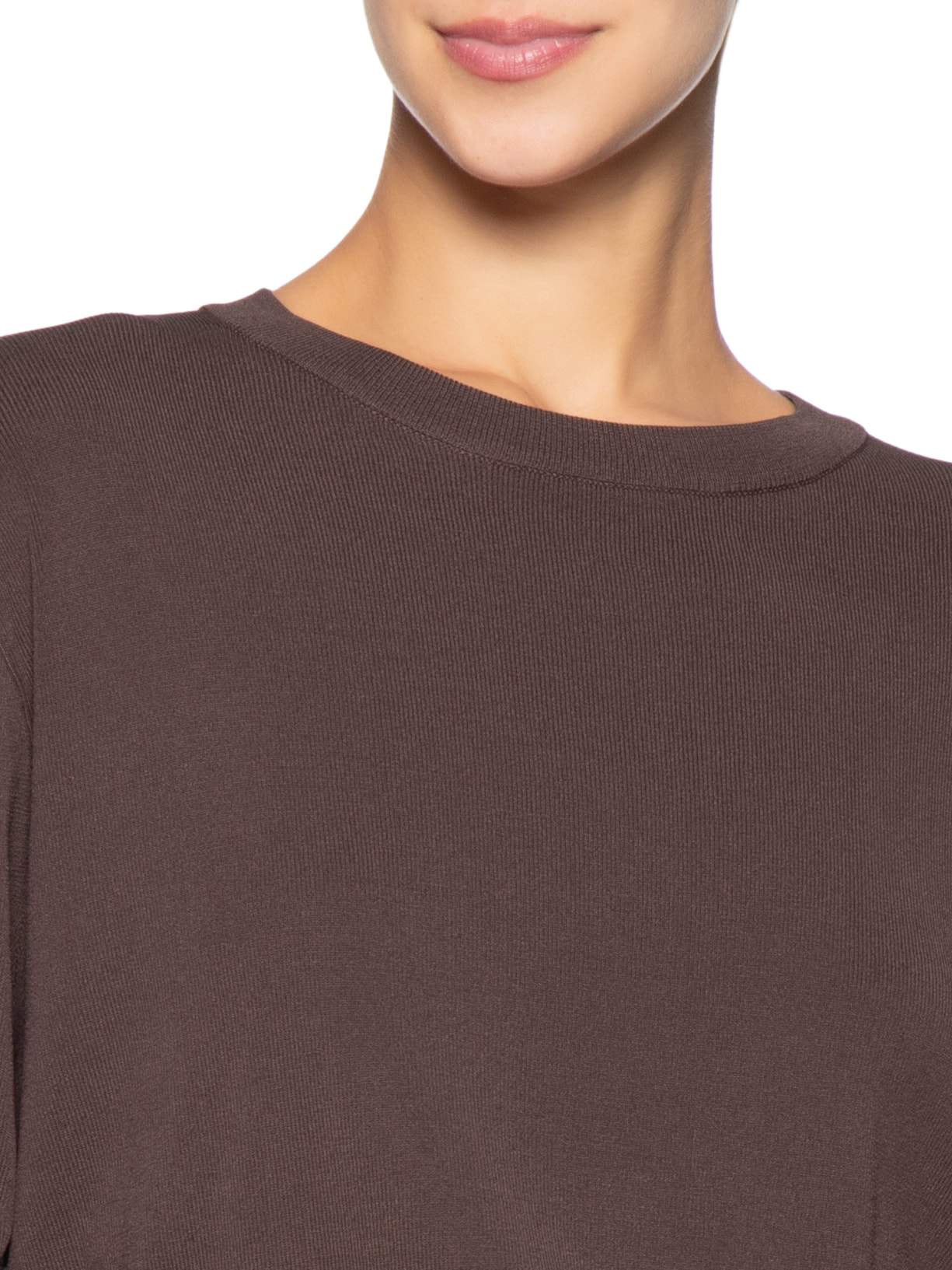 Camiseta Feminina Básica Tricot – Marrom Animale Jeans