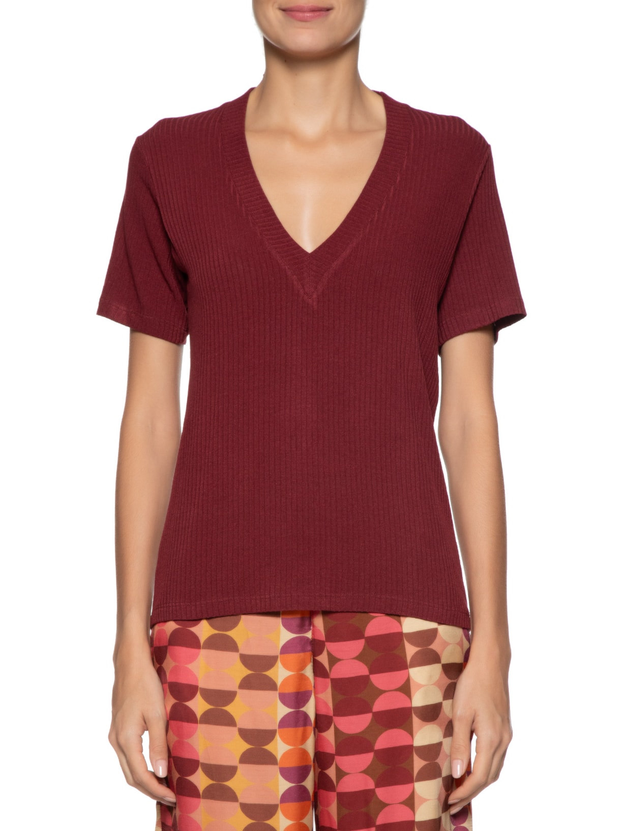 Camiseta Feminina Básica Vermelho Dress To