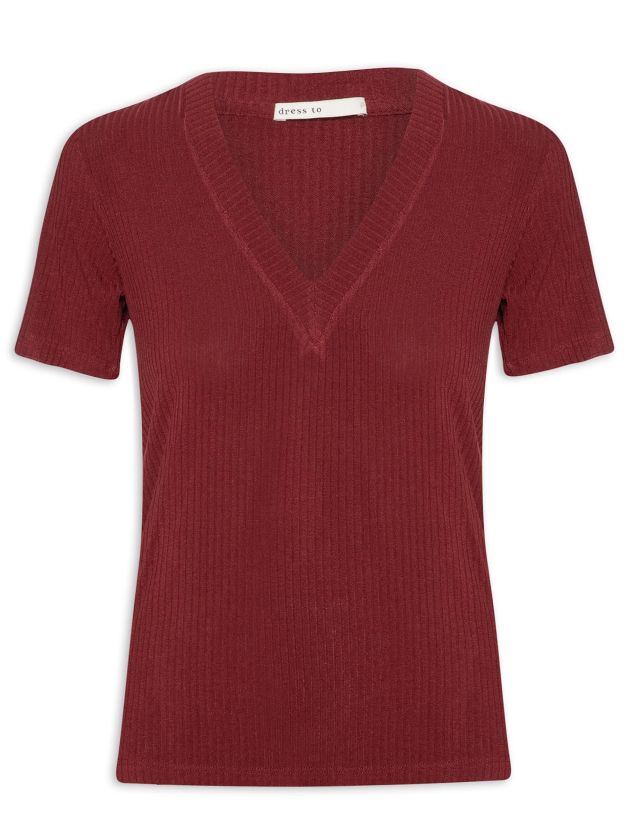 Camiseta Feminina Básica Vermelho Dress To