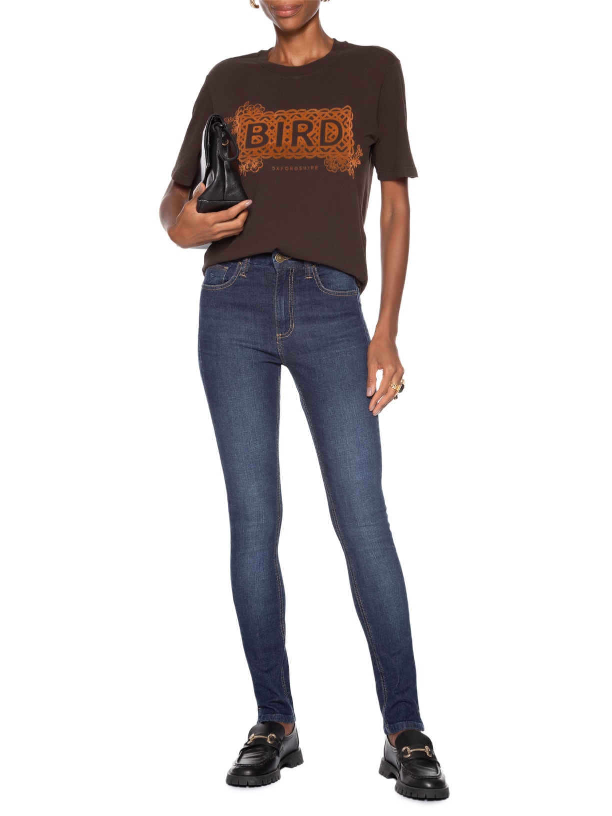 Camiseta Feminina Bird BB Marrom Bo.bô