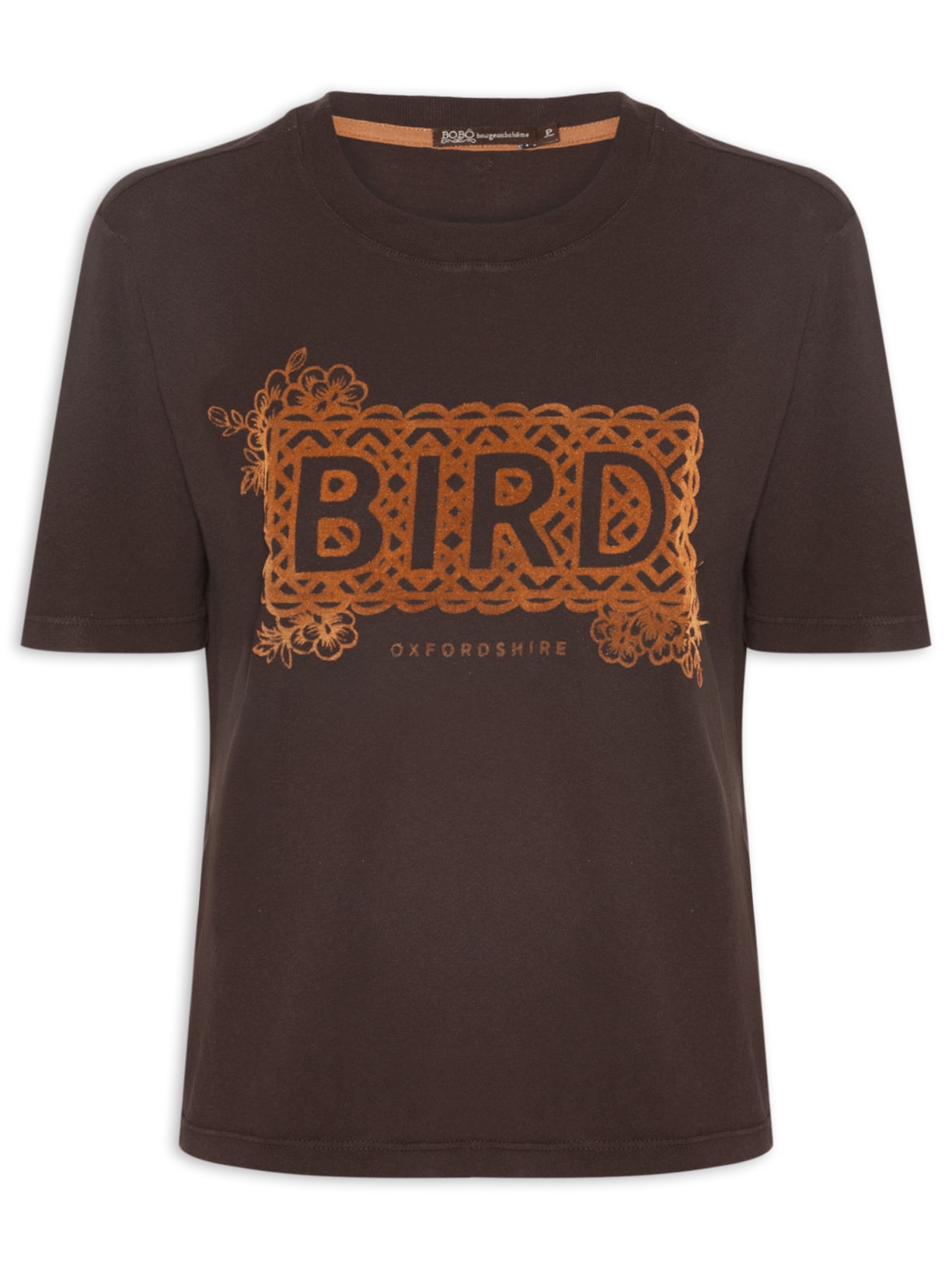Camiseta Feminina Bird BB Marrom Bo.bô