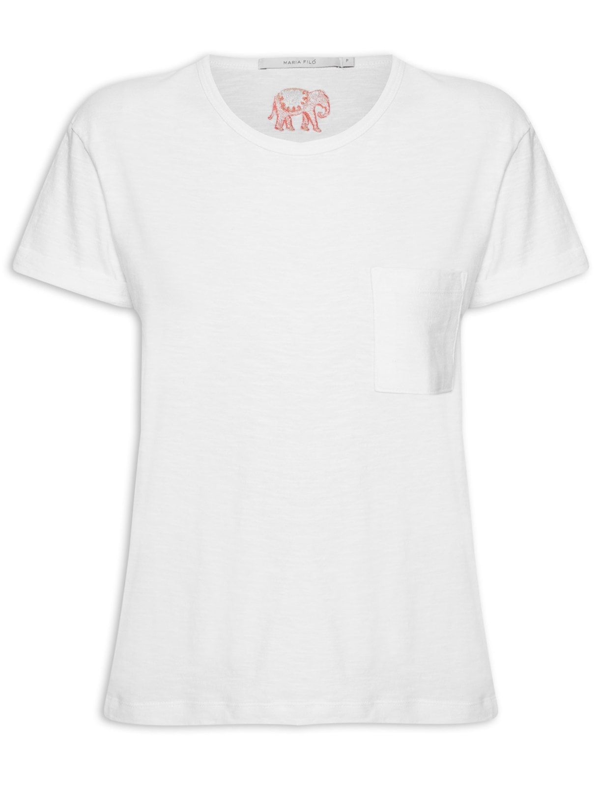 Camiseta Feminina Bolsinho - Branco