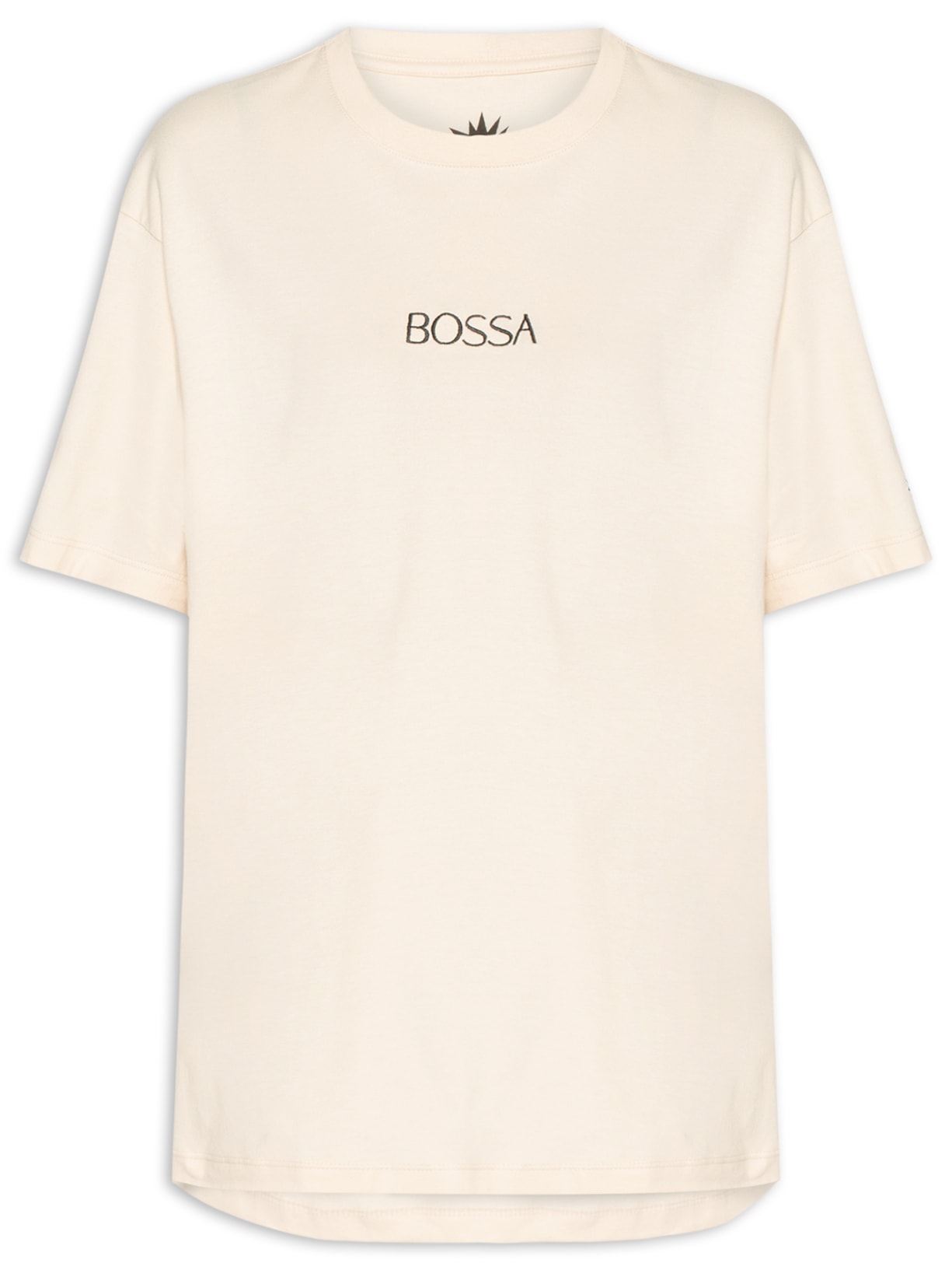 Camiseta Feminina Bordado Bossa - Bege