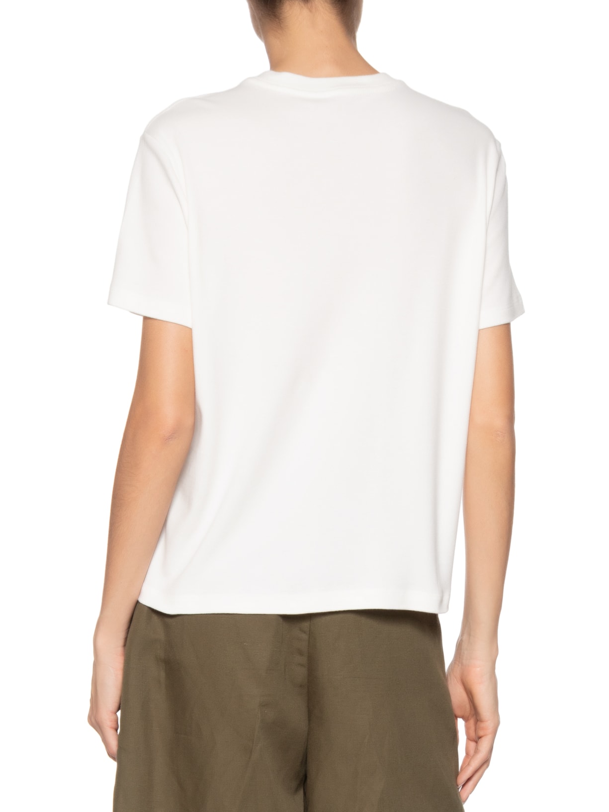 Camiseta Feminina Bordado Coqueiros Gold Branco Osklen