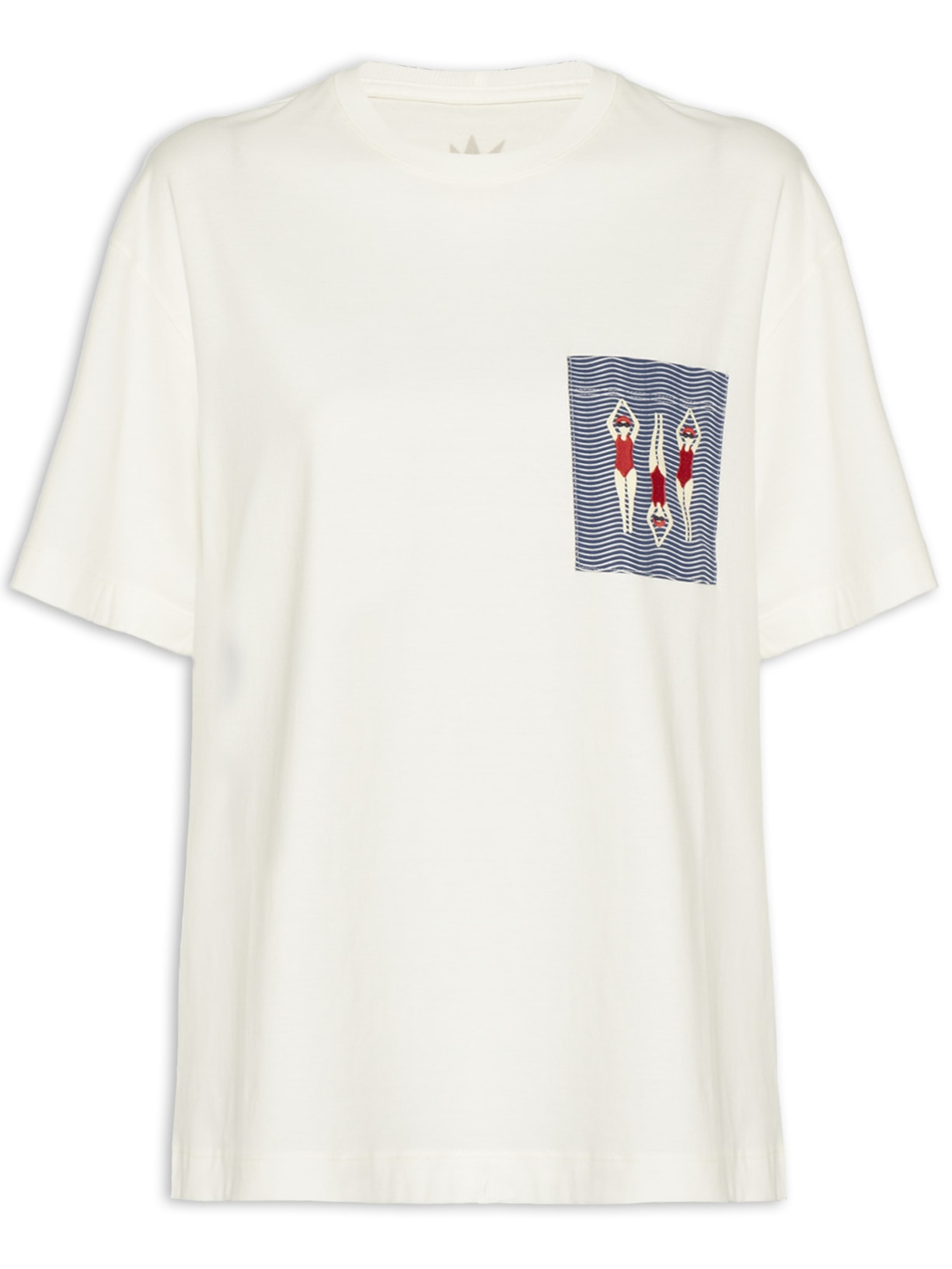 Camiseta Feminina Bordado Nadadoras – Branco Dress To