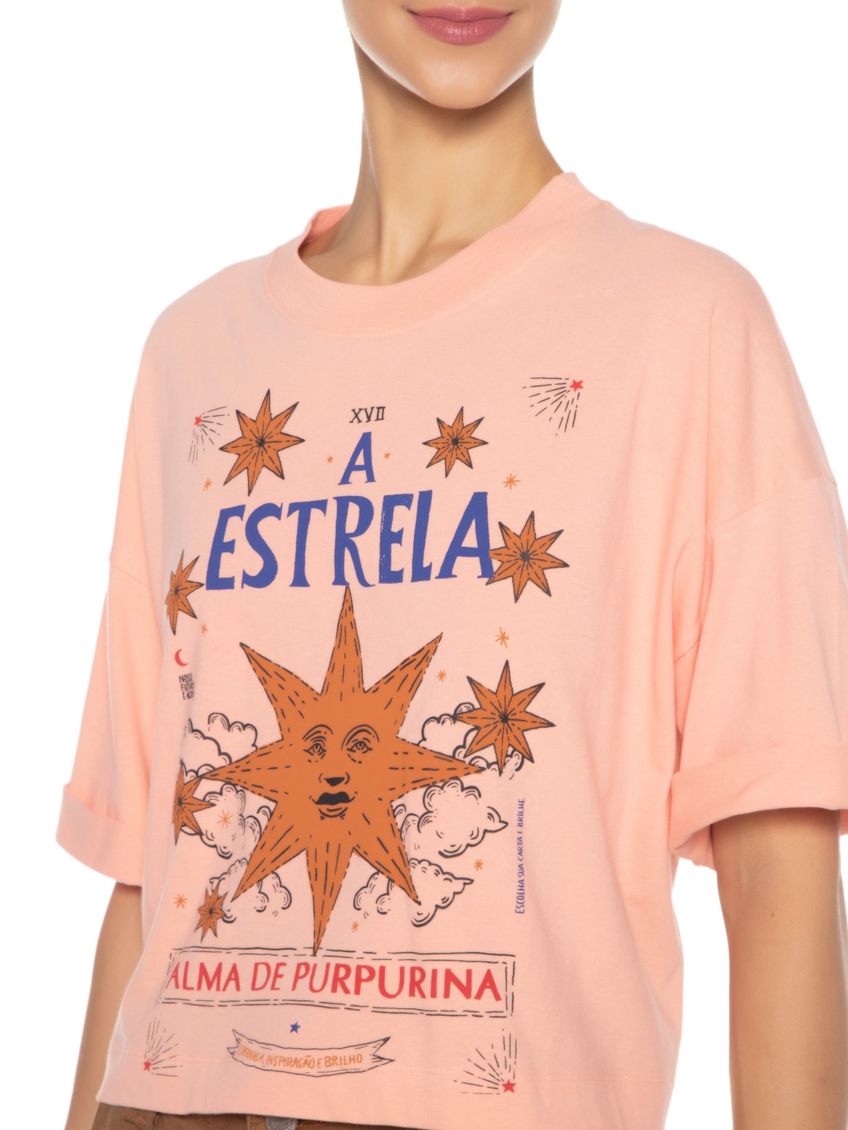Camiseta Feminina Box A Estrela Rosa Farm