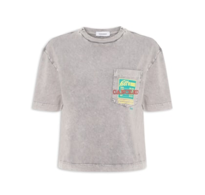 Camiseta Feminina Boxy Excuses - Cinza