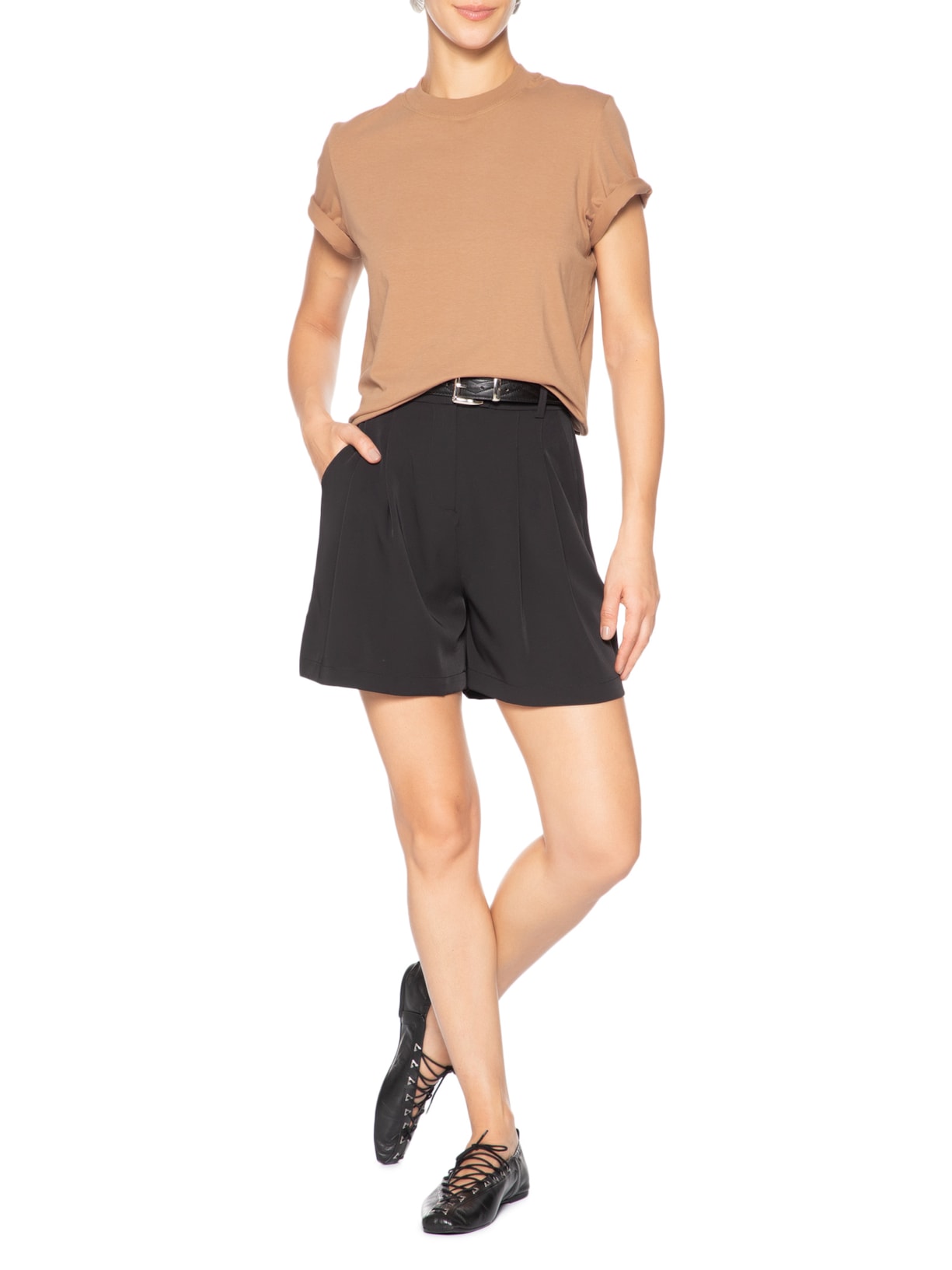 Camiseta Feminina Boxy Marrom Camys