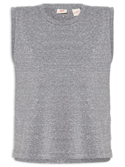 Camiseta Feminina Boxy Tank - Cinza